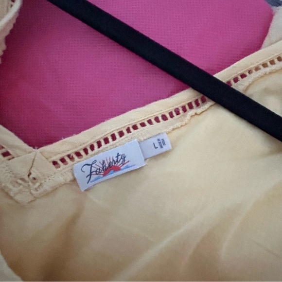 Faherty Yellow Ruffle V-Neck Dress - Picture 5 of 6